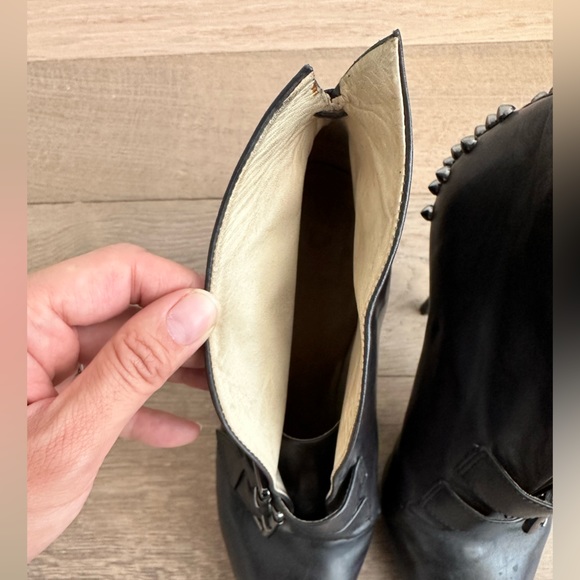 *SALE* McQ Alexander McQueen Stiletto Black Leather Boots - Picture 13 of 13